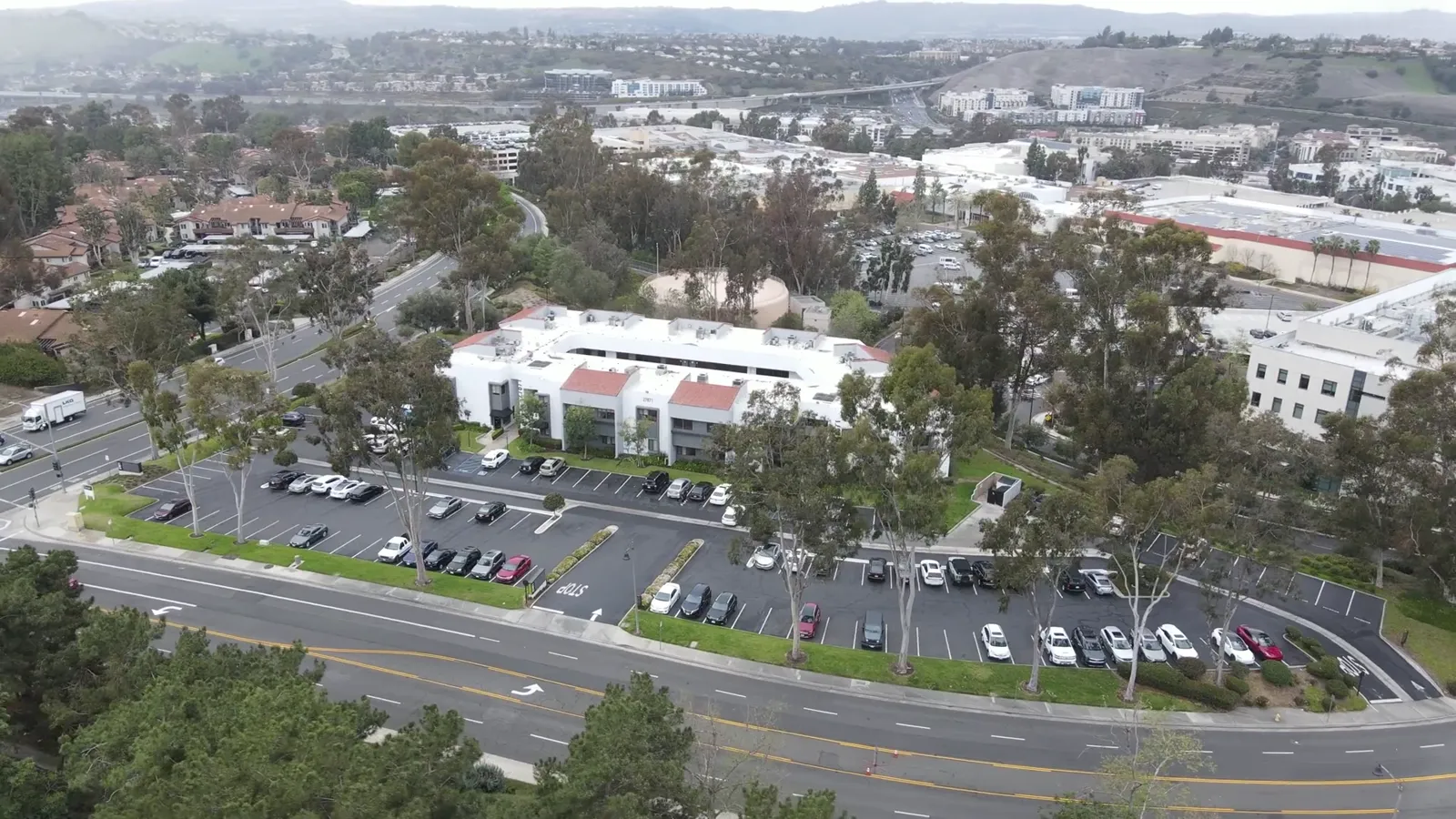 Aerial view of the OC Perio & Implants Dental Group office in Mission Viejo